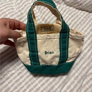 70/80s LL Bean Boat and Tote Mini Canvas Tote Bag